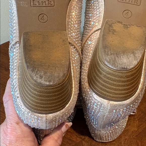 Forever Link rhinestone cowboy boots  silver 8.5”h pull on  1.5”heel pointed toe - Picture 11 of 12